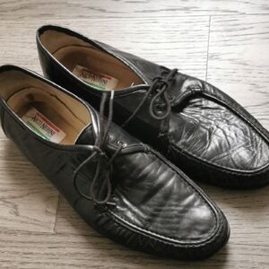 Vintage  mens Nico Nerini black Italian leather lace up dress shoes. size 13.EUC